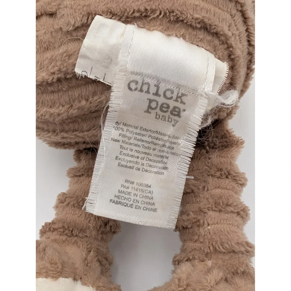 Chick Pea Baby Plush Deer Brown Ribbed Corduroy Woodland Stuffed Animal 12 Inch
